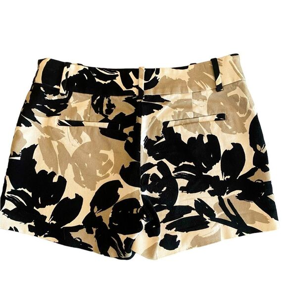 The Loft Ann Taylor Monroe short black & tan print chino shorts NWOT size 0 - Picture 2 of 9